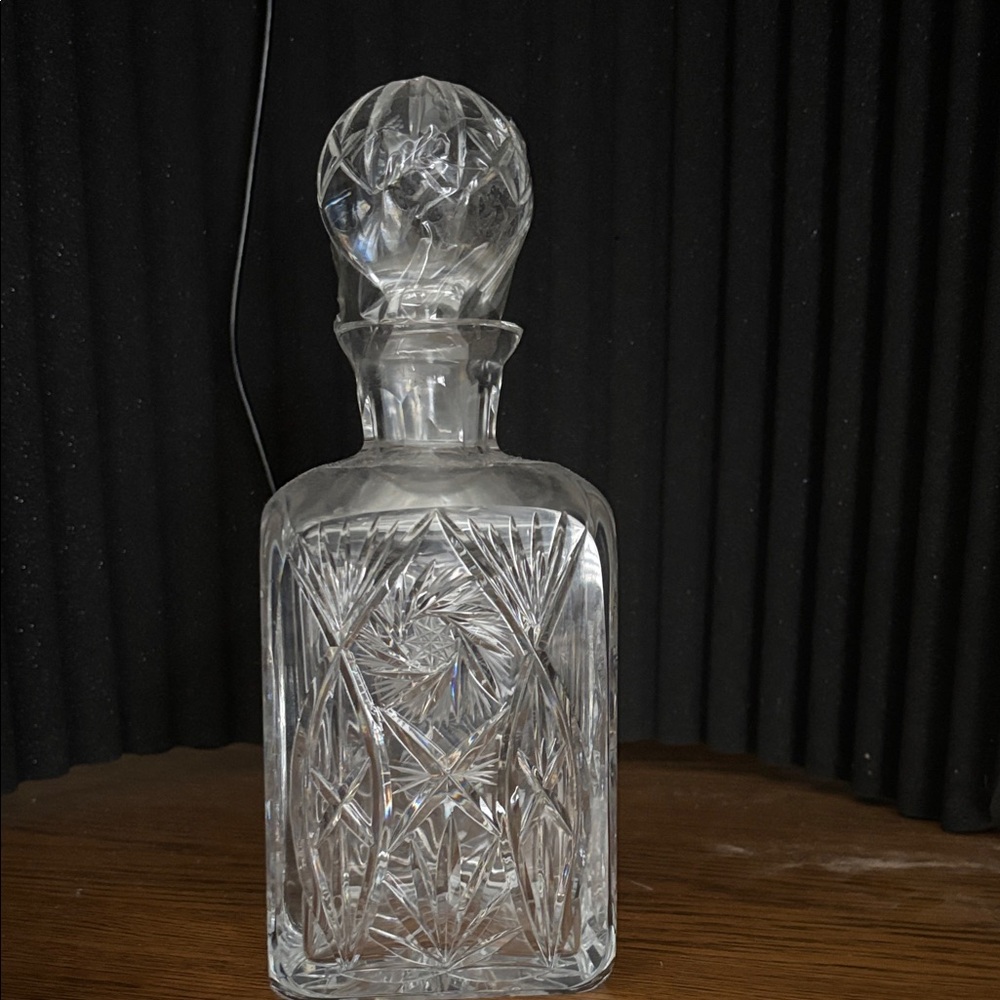 Vintage Elegant Clear Crystal Decanter